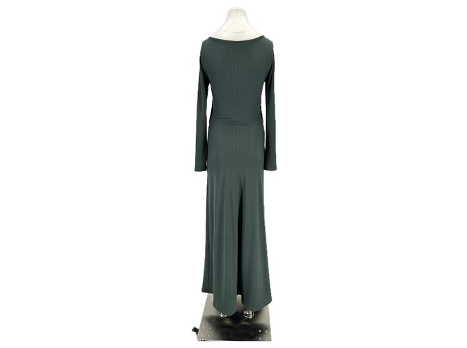 Autre Marque Dunkelgrünes Lochkleid - Ansicht 2