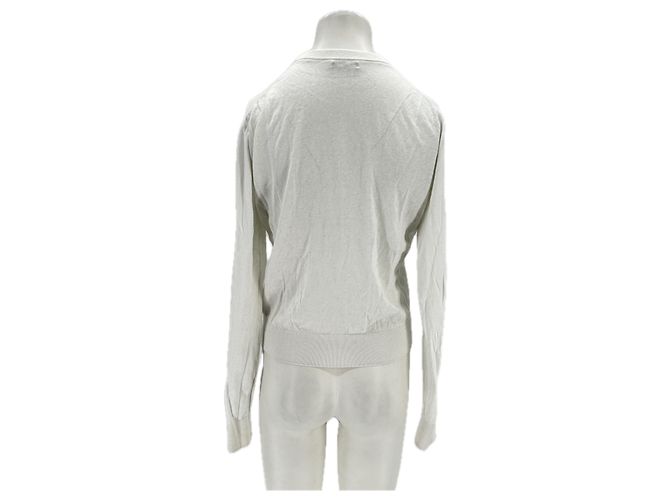 Camiseta blanca de manga larga de algodón Massimo Dutti Blanco - vista 2