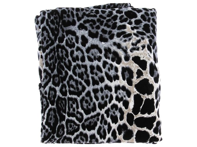 Saint Laurent Asciugamano da bagno leopardato Nero - vista 2