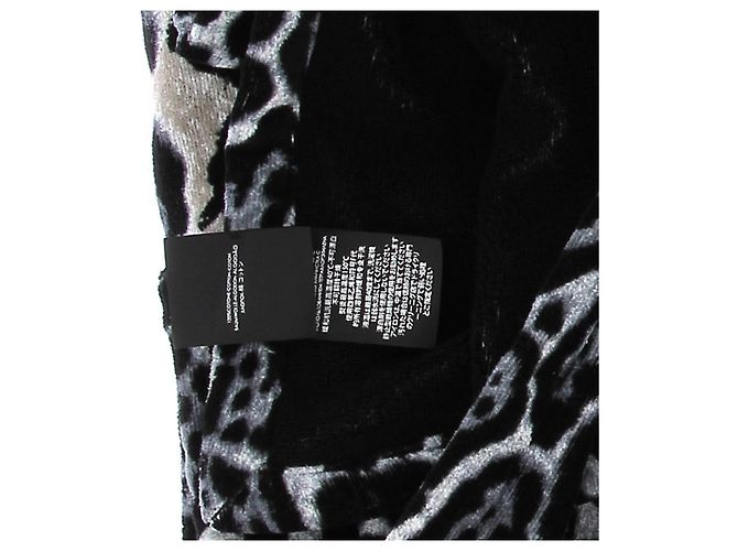 Saint Laurent Asciugamano da bagno leopardato Nero - vista 5