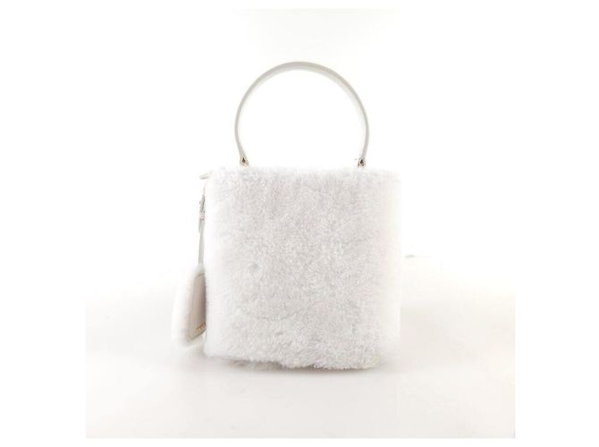 Prada Bolso Tote Panier de shearling, bolso de hombro, bolso cruzado - vista 3
