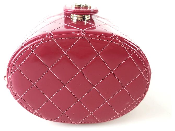 Chanel Lack Kosmetiktasche Umhängetasche Rot - Ansicht 5