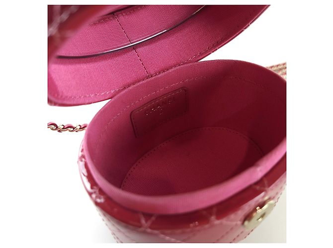 Chanel Lack Kosmetiktasche Umhängetasche Rot - Ansicht 6