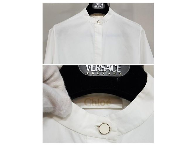 Chloé Camicia a maniche corte con colletto cinese per donne - vista 7