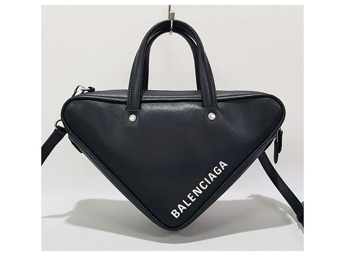 Balenciaga Borsa a tracolla Triangle XS con logo Argento - vista 2