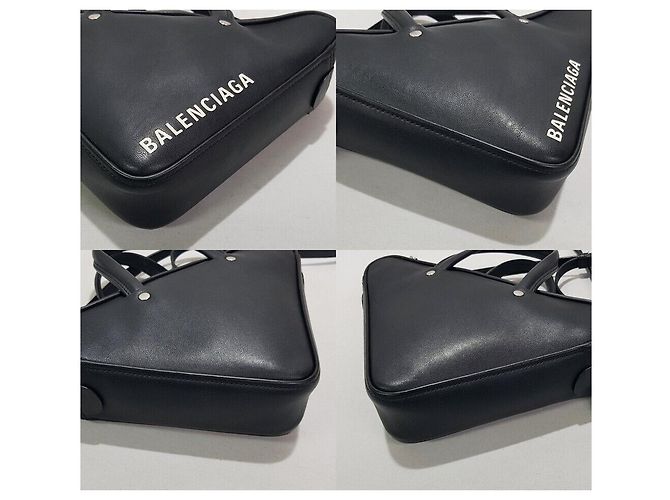 Balenciaga Borsa a tracolla Triangle XS con logo Argento - vista 7