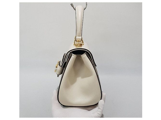 Gucci Mini-Top-Handle-Umhängetasche Horsebit Silber - Ansicht 3