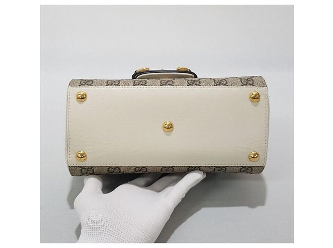 Gucci Mini-Top-Handle-Umhängetasche Horsebit Silber - Ansicht 7