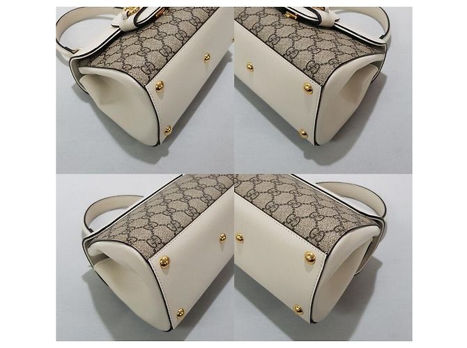 Gucci Mini-Top-Handle-Umhängetasche Horsebit Silber - Ansicht 8