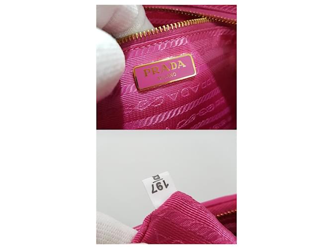 Prada Borsa a catena Gaufre Rosa - vista 10