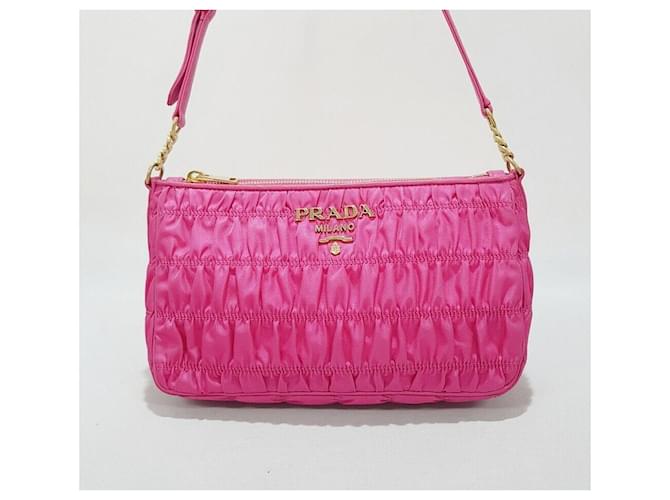 Prada Borsa a catena Gaufre Rosa - vista 2