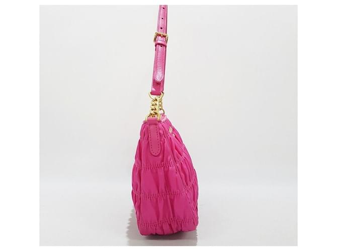 Prada Borsa a catena Gaufre Rosa - vista 4