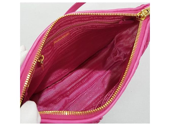 Prada Borsa a catena Gaufre Rosa - vista 9