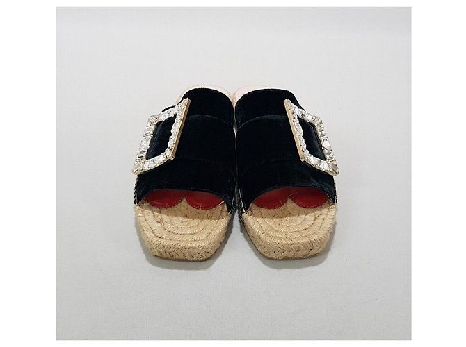 Roger Vivier Sandalias de esparto con hebilla de cristal - vista 2