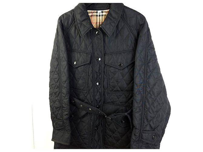 Burberry Diamantgestepptes Nylon-Canvas-Feldjacke Schwarz - Ansicht 2