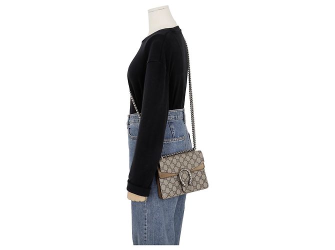 Gucci Borsa a tracolla mini catena Dionysus Bianco - vista 10