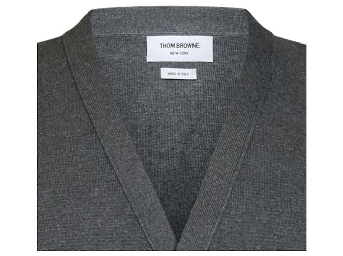 Thom Browne Diagonal Milano Stitch Cardigan Braun - Ansicht 4