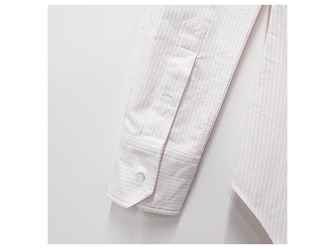 Thom Browne Camicia Oxford a Strisce Tre Strisce Rosa Chiaro - vista 21