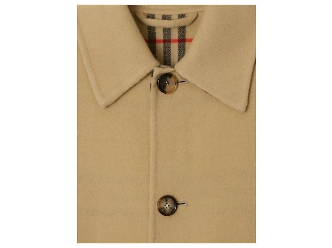 Burberry Mid-Length Wool Car Coat Orange - view 5