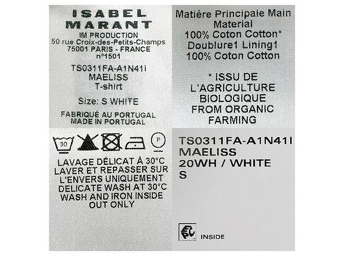 Isabel Marant T-Shirt mit kurzen Ärmeln aus Bio-Baumwolle Weiß - Ansicht 17