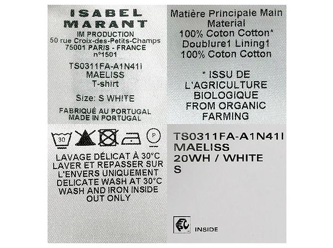 Isabel Marant T-Shirt mit kurzen Ärmeln aus Bio-Baumwolle Weiß - Ansicht 7