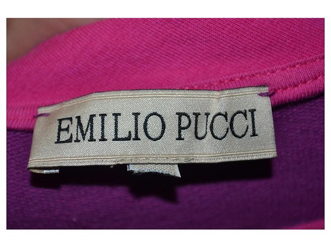 Sudadera Maxi Vestido Mini Emilio Pucci Rosa Violeta Algodón Morado oscuro - vista 5