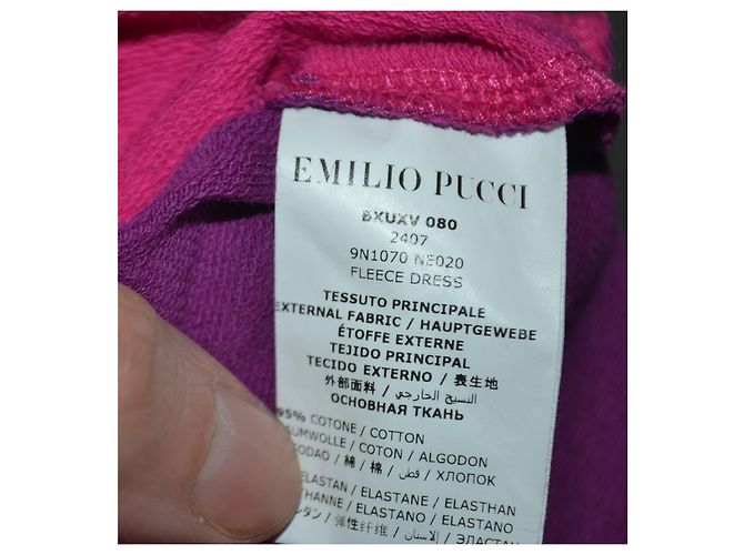 Sudadera Maxi Vestido Mini Emilio Pucci Rosa Violeta Algodón Morado oscuro - vista 6