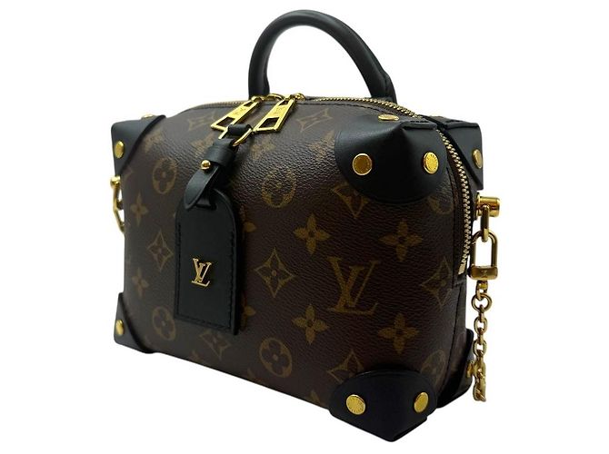Louis Vuitton Borsa a tracolla Petit Mal in suede Monogram Nero - vista 3