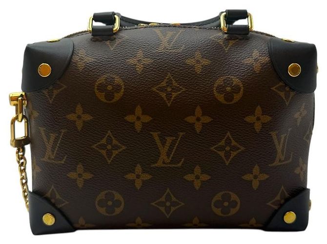 Louis Vuitton Borsa a tracolla Petit Mal in suede Monogram Nero - vista 4