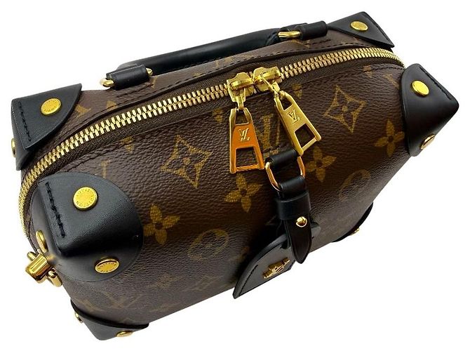 Louis Vuitton Borsa a tracolla Petit Mal in suede Monogram Nero - vista 6