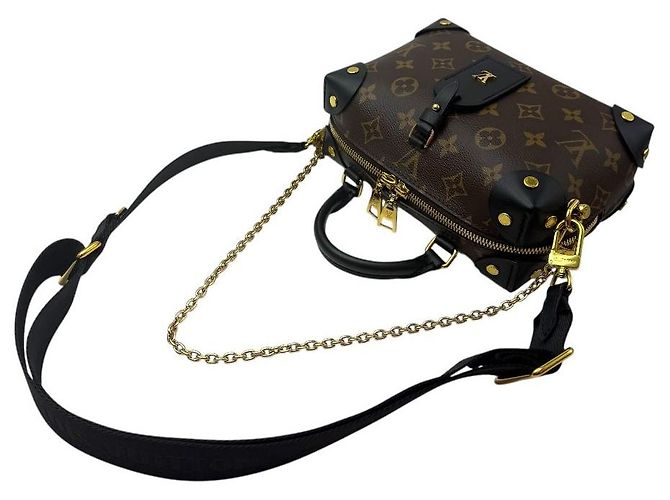 Louis Vuitton Borsa a tracolla Petit Mal in suede Monogram Nero - vista 8