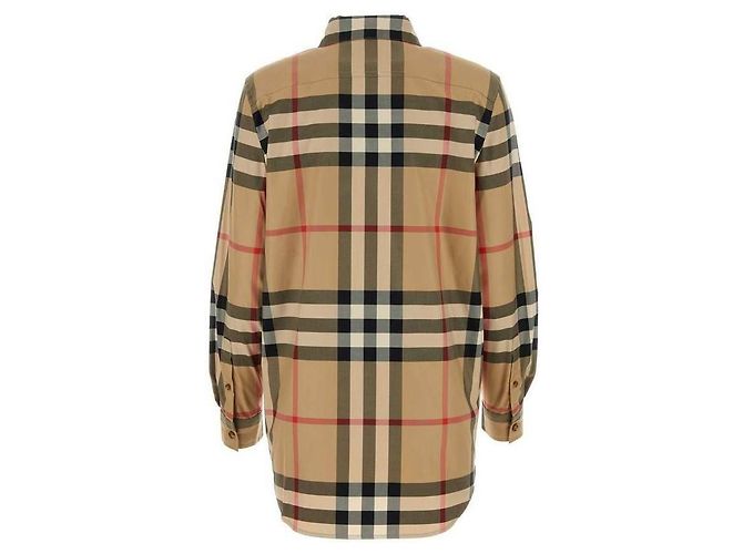 Burberry Camicia in cotone a quadri Arancione - vista 5
