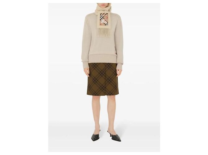 Burberry Cashmere-Schal Check Label - Ansicht 8