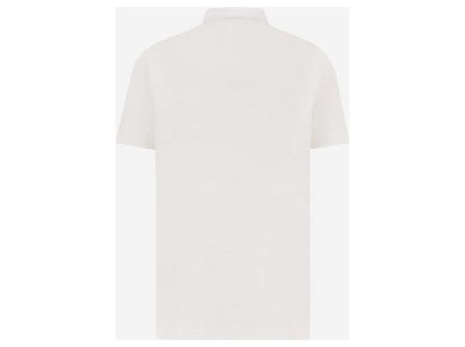 Moncler Polo con Patch Logo Argento - vista 5