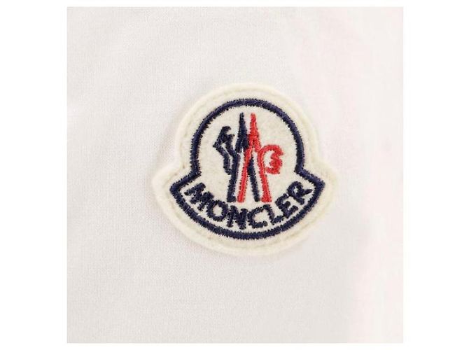 Moncler Polo con Patch Logo Argento - vista 6