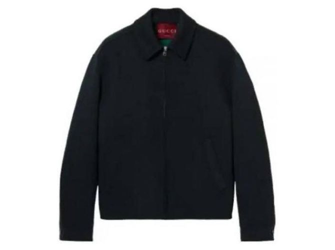 Gucci Jacquard Wool Zip Jacket Black - view 5