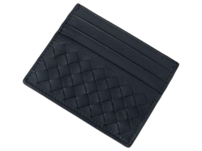 Bottega Veneta Portafoglio per carte Intrecciato Blu - vista 4