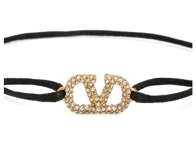 Valentino Pulseira de algodão com logo Garavani - vista 7