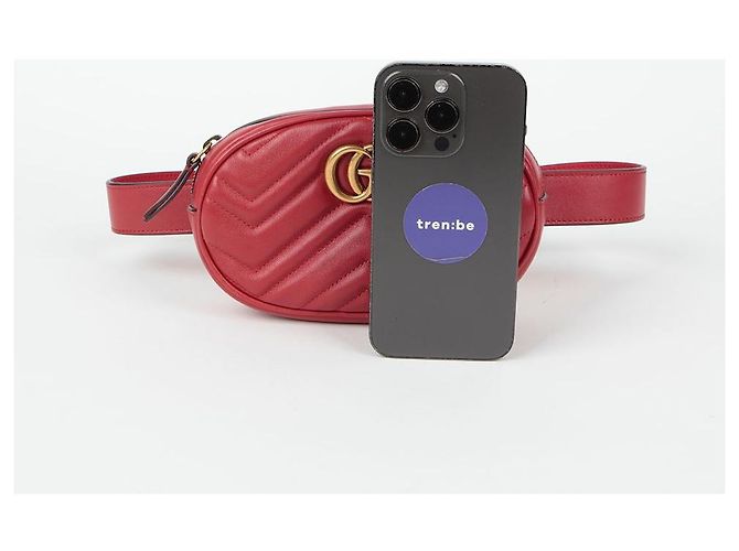 Gucci GG Marmont Gürteltasche Rot - Ansicht 8