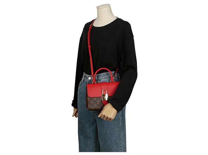 Louis Vuitton Borsa Tote e a Spalla Rocky BB Rosso - vista 12