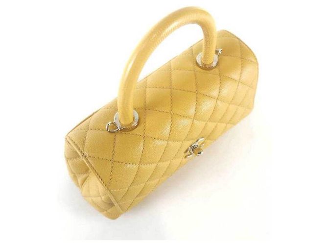 Chanel Borsa Tote Caviar Coco Handle Borsa a Spalla D'oro - vista 2