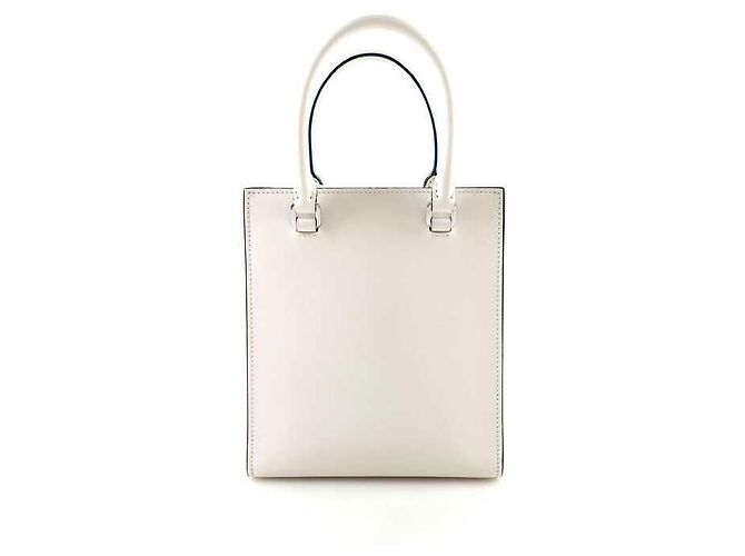 Prada Borsa a tracolla con logo in rilievo Saffiano Bianco - vista 3