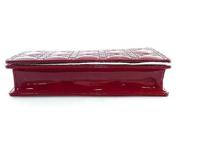 Dior Pochette a tracolla in vernice Cannage con catena per donna - vista 3
