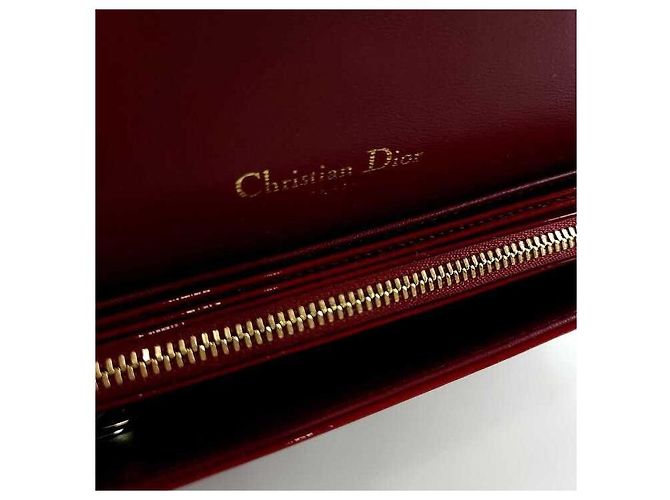 Dior Pochette a tracolla in vernice Cannage con catena per donna - vista 4