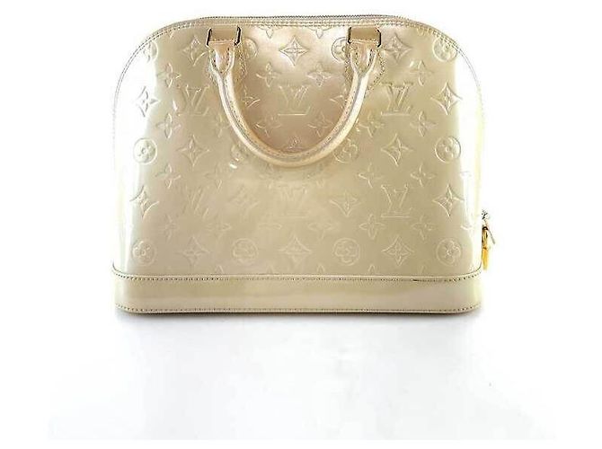 Louis Vuitton Borsa Alma PM in Monogram Vernis D'oro - vista 4