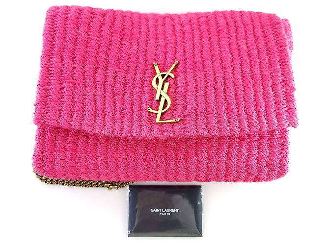Saint Laurent Raffia Kate Chain Shoulder Bag - view 8