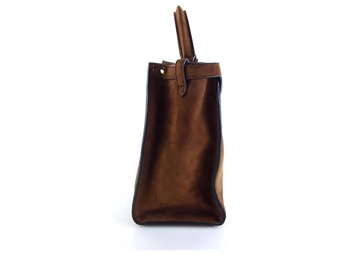 Fendi Borsa a spalla Peekaboo Light in suede Nero - vista 3