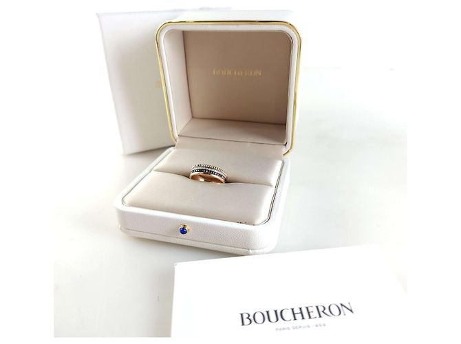 Boucheron Anello Piccolo Quattro Classico con Diamante Multicolore - vista 5