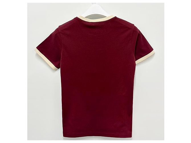Miu Miu Gerades T-Shirt mit Logo Amaranth Weiß - Ansicht 10