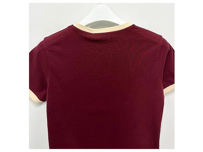 Miu Miu Gerades T-Shirt mit Logo Amaranth Weiß - Ansicht 13